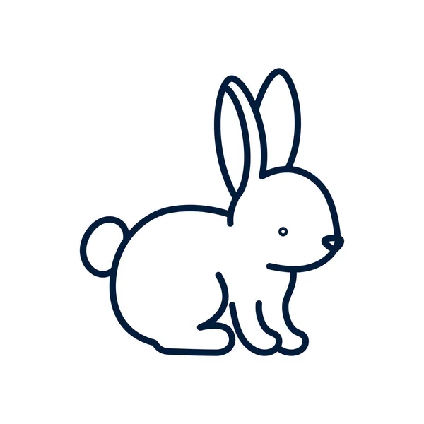 Conception silhouette de lapin — Image vectorielle