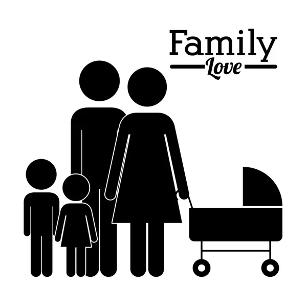 Familiendesign — Stockvektor