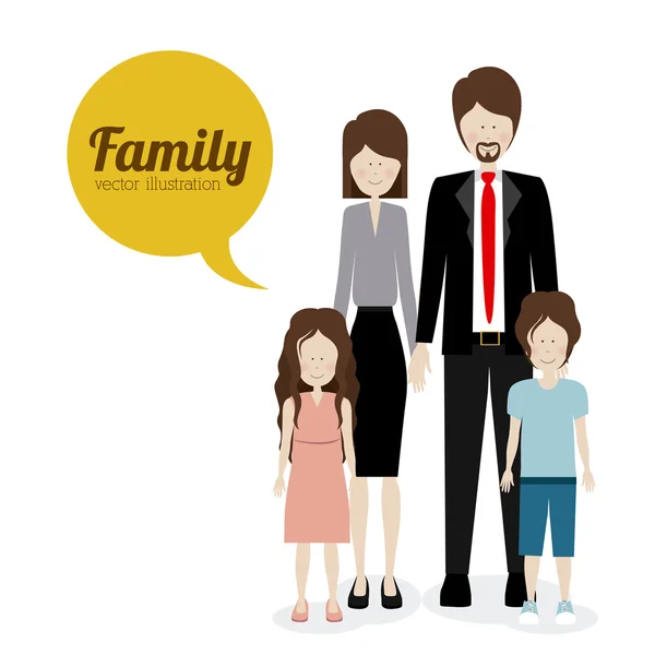 Rodinný design — Stockový vektor