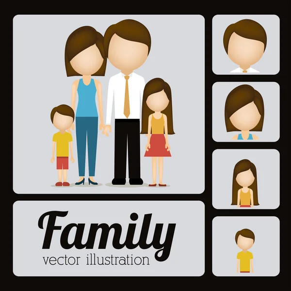 Familie ontwerp — Stockvector