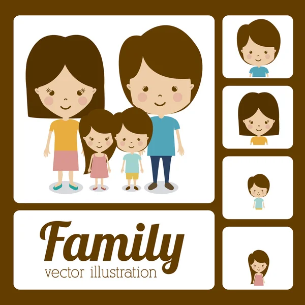 Desenho da família — Vetor de Stock