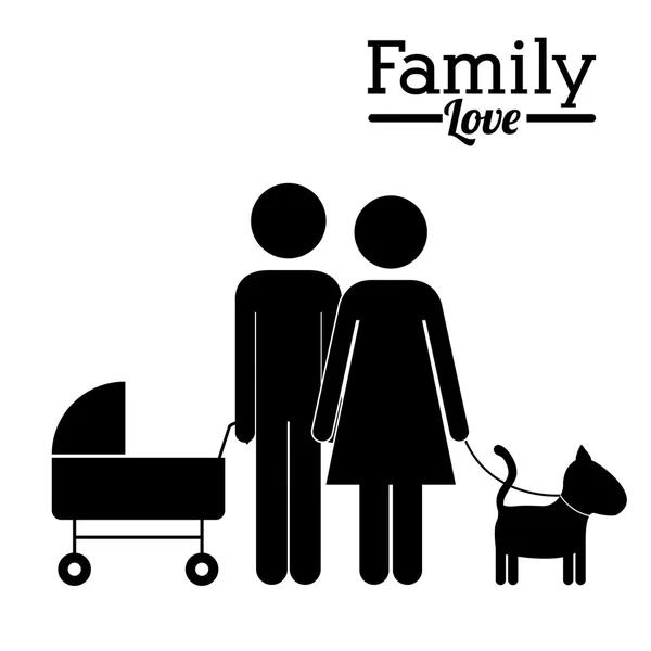 Familiendesign — Stockvektor