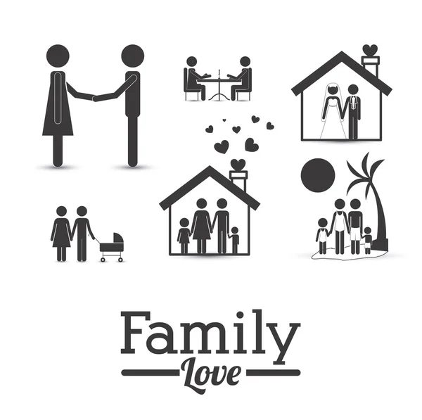 Familiendesign — Stockvektor