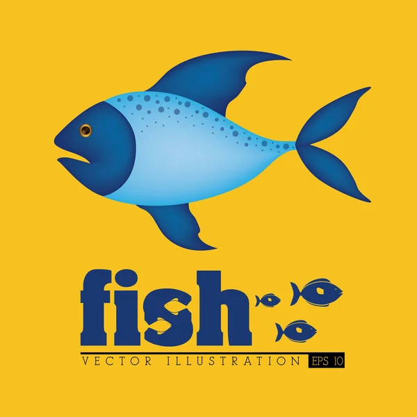 Design del pesce — Vettoriale Stock