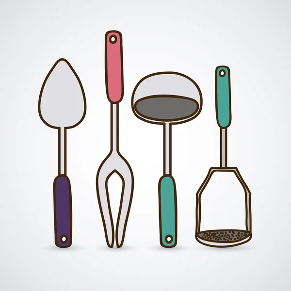 Diseño de cocina — Vector de stock