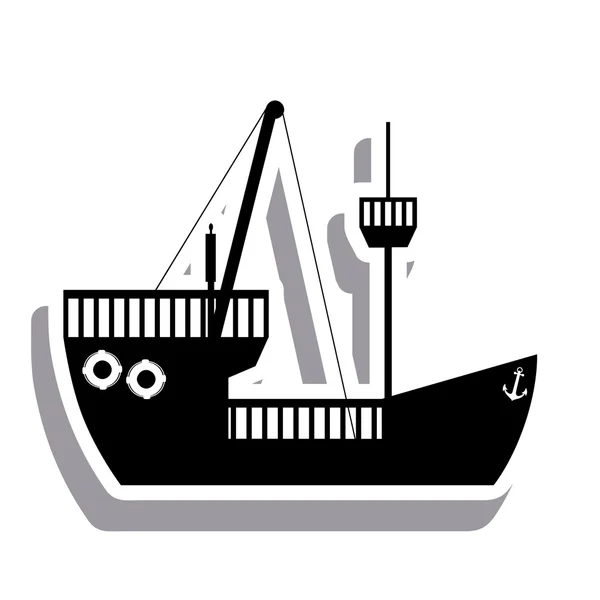 Diseño del barco — Vector de stock