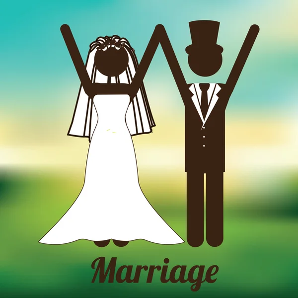 Conception de mariage — Image vectorielle