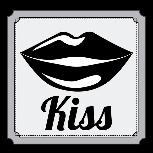 Kiss design — Stock Vector