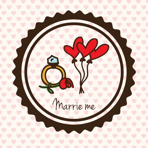 Diseño de boda — Vector de stock