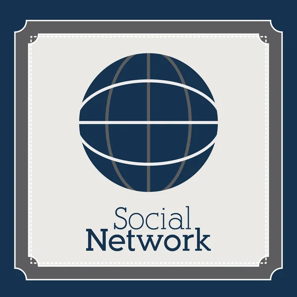 Sosyal ağ tasarımı — Stok Vektör