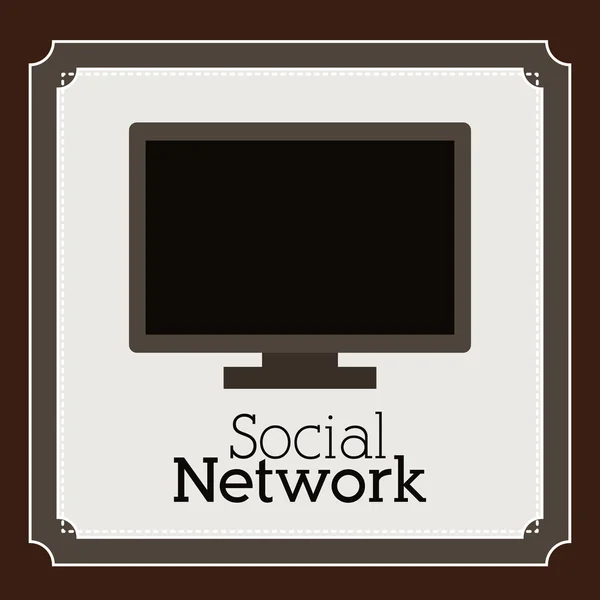 Conception de réseaux sociaux — Image vectorielle