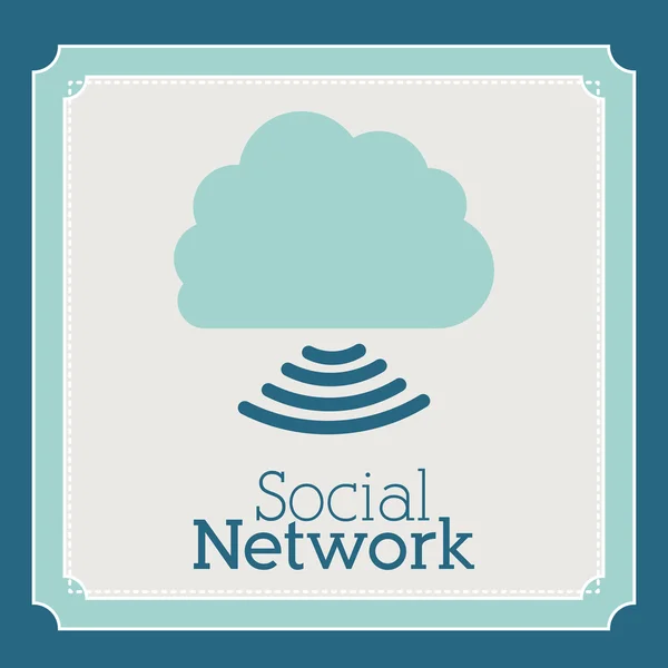 Social network design — Stock Vector