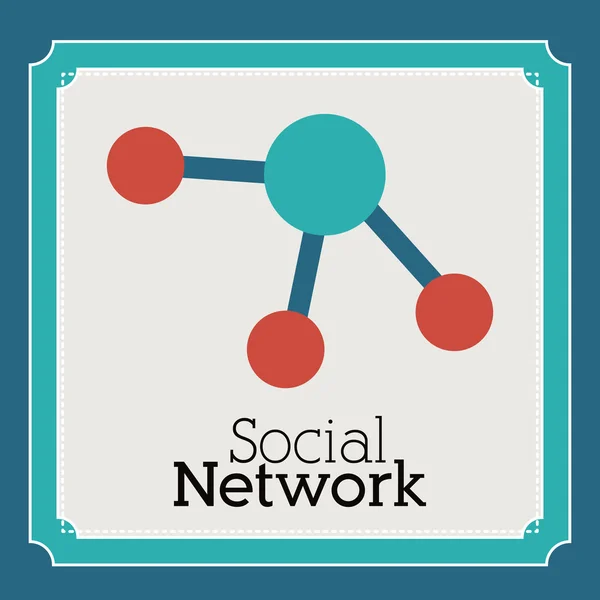Desain jaringan sosial - Stok Vektor