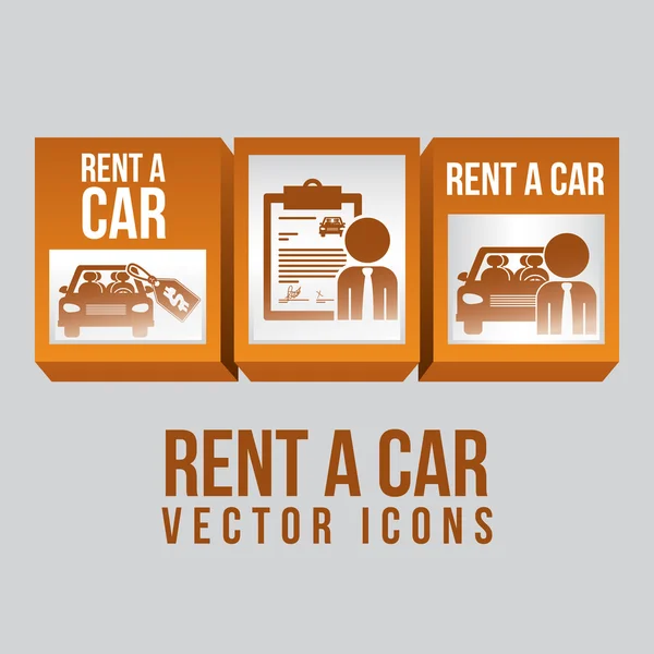 Alquilar un coche — Vector de stock