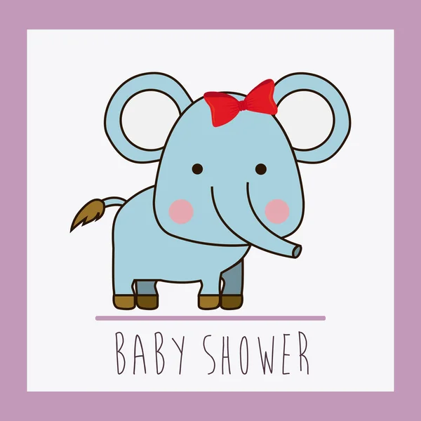 Tarjeta De Bebé O Ducha Con Elefante Ilustraciones svg, vectoriales, clip  art vectorizado libre de derechos. Image 185790573