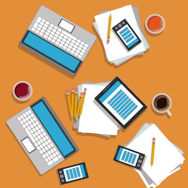 ofis tasarım, vektör çizim.