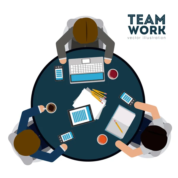 Teamwerk ontwerp, vectorillustratie. — Stockvector