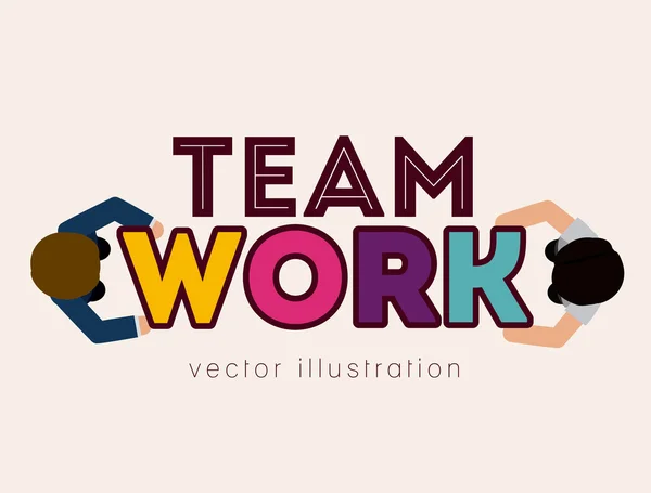 Diseño de trabajo en equipo, ilustración vectorial . — Vector de stock