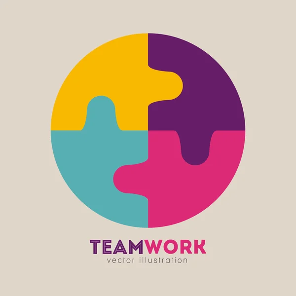 Diseño de trabajo en equipo, ilustración vectorial . — Vector de stock