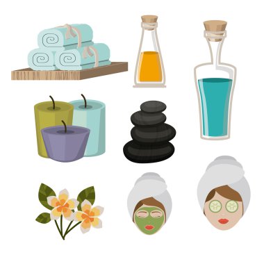 Spa tasarım, vektör çizim.