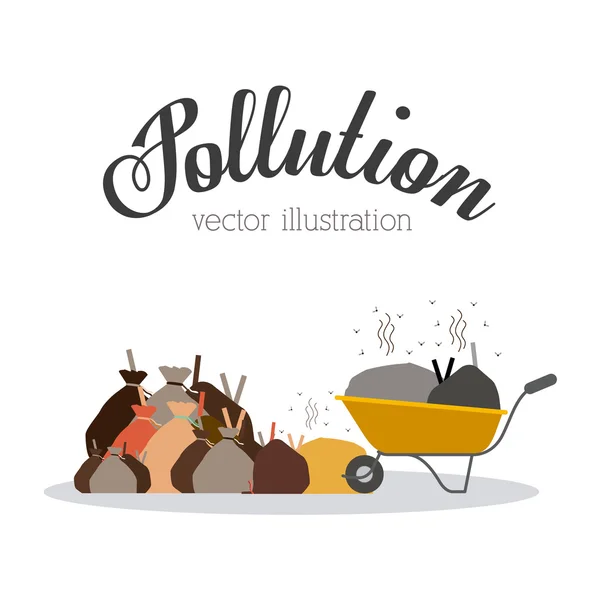 Conception de la pollution, illustration vectorielle . — Image vectorielle