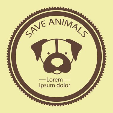 hayvan tasarımı üzerinde bej renkli arka plan vektör çizim