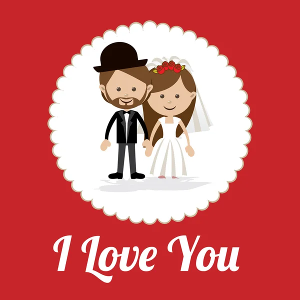 Amor diseño sobre fondo rojo vector ilustración — Vector de stock