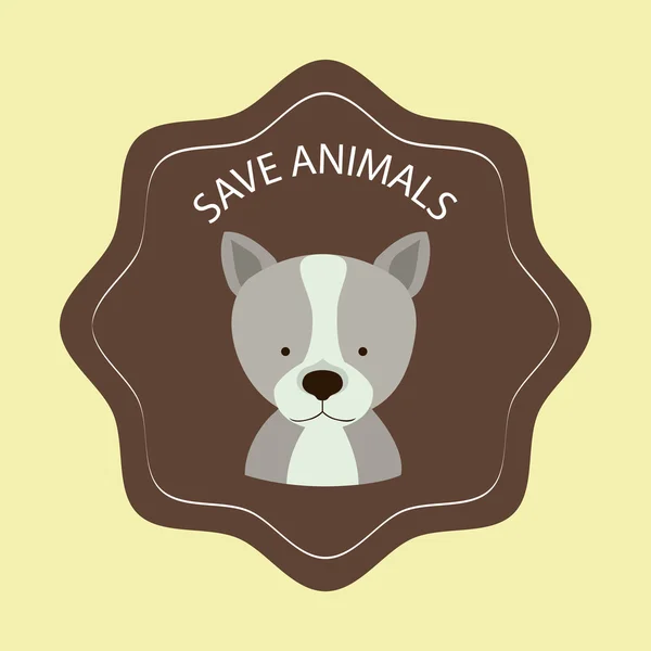 Animals design over beige background vector illustration — Stock Vector