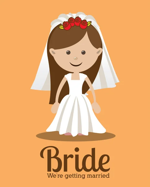 Bruiloft ontwerp, vectorillustratie. — Stockvector