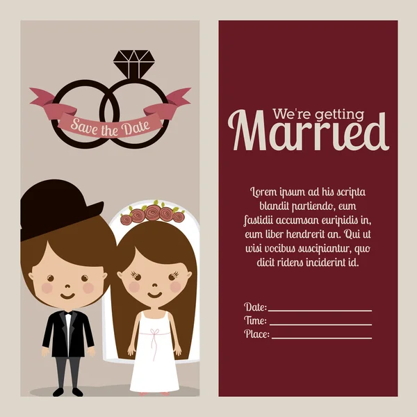 Design de casamento, ilustração vetorial . —  Vetores de Stock