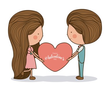 Romantik gün tasarım, vektör çizim