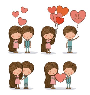 Romantik gün tasarım, vektör çizim