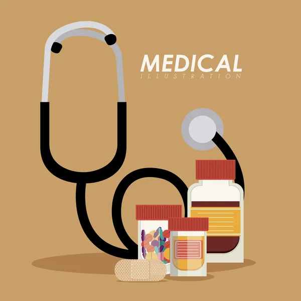 Progettazione medica, illustrazione vettoriale , — Vettoriale Stock