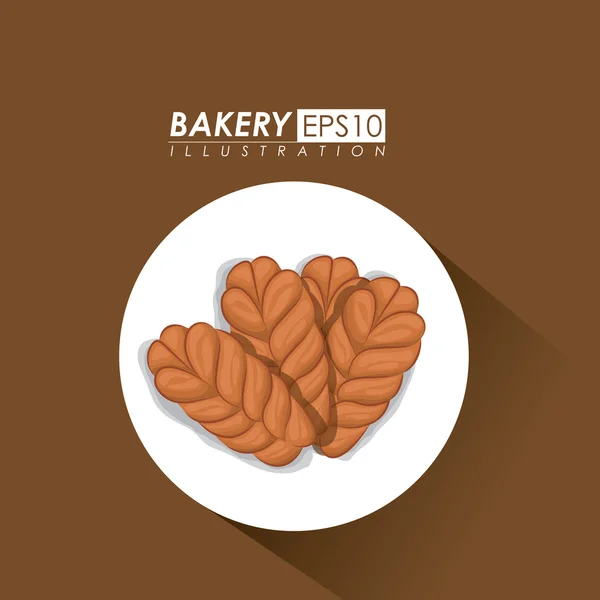 Bakery design over brown background vector illustration — Stock Vector