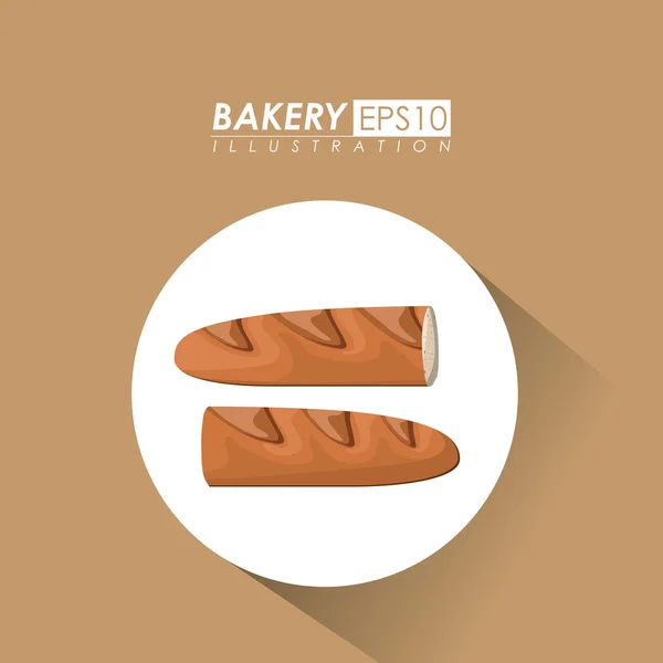 Bakery design over brown background vector illustration — Stock Vector