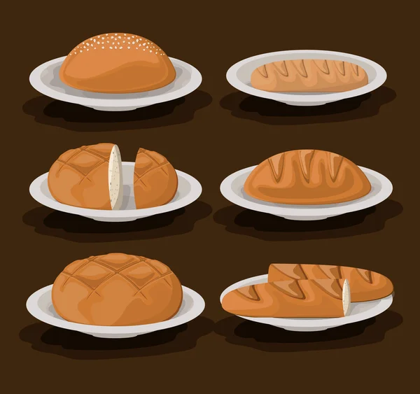 Diseño de panadería, ilustración vectorial . — Archivo Imágenes Vectoriales