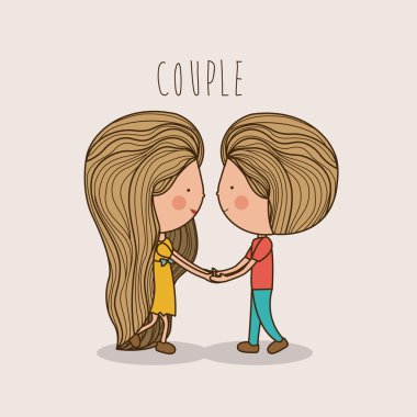 Çift tasarımı, illüstrasyon vektör.