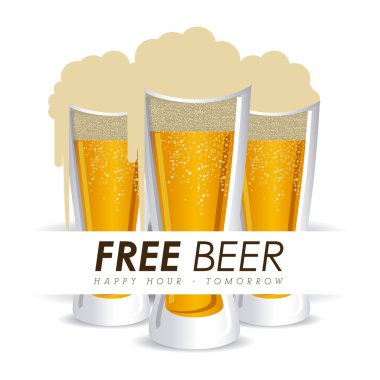 Bira tasarım, vektör çizim.