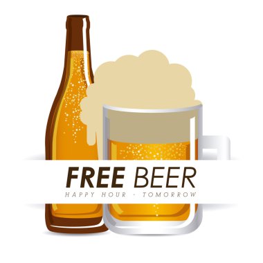 Bira tasarım, vektör çizim.