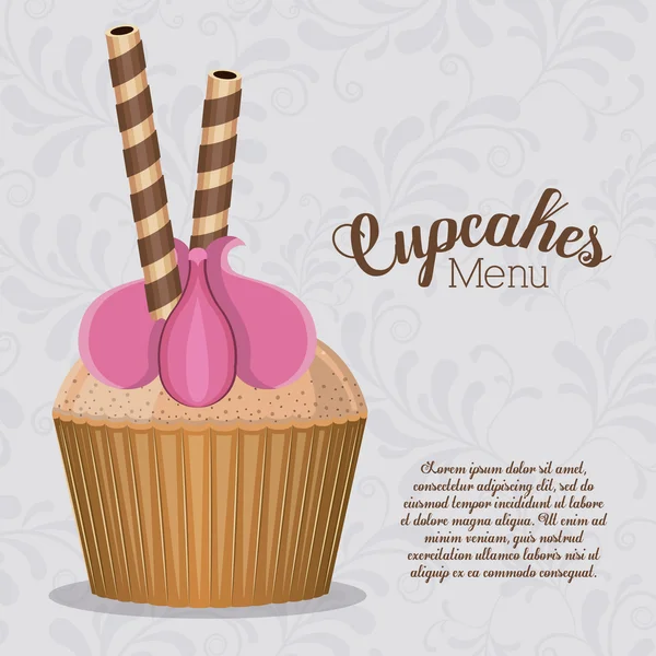 Dessert design, illustrazione vettoriale . — Vettoriale Stock