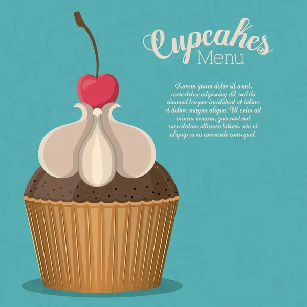 Diseño de postres, ilustración vectorial . — Vector de stock