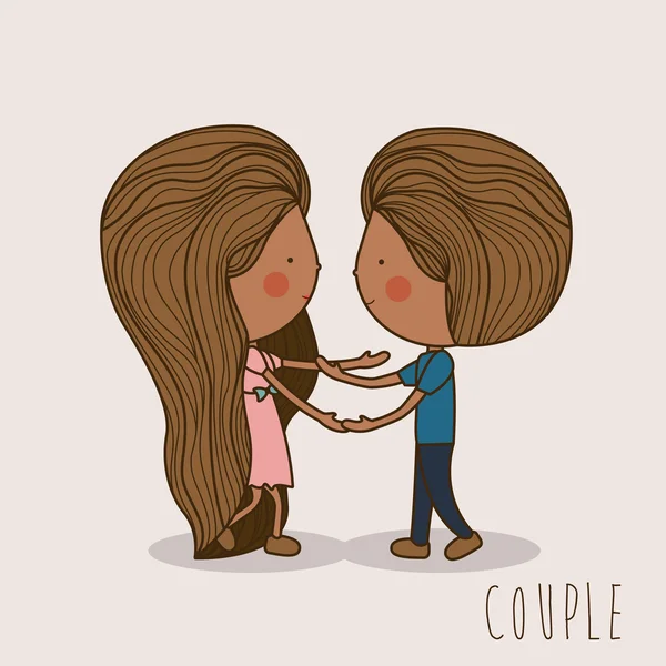 Conception de couple, illustration vectorielle . — Image vectorielle