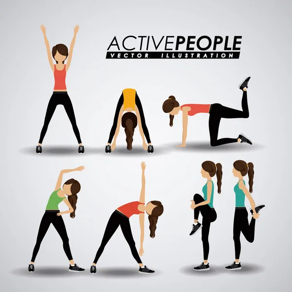 Design fitness, illustration vectorielle . — Image vectorielle