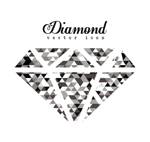 Diamant-Design, Vektorillustration. — Stockvektor