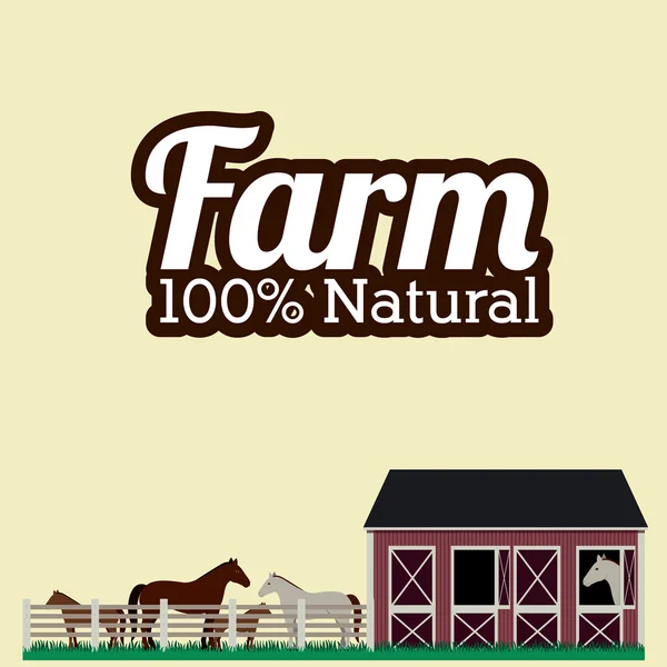 Farm design, vector illustration. — Stock Vector