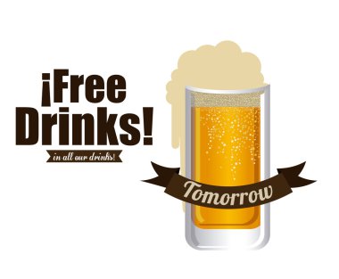 Bira tasarım, vektör çizim.