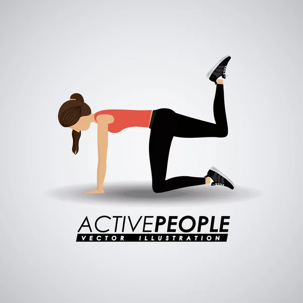 Design fitness, illustration vectorielle . — Image vectorielle