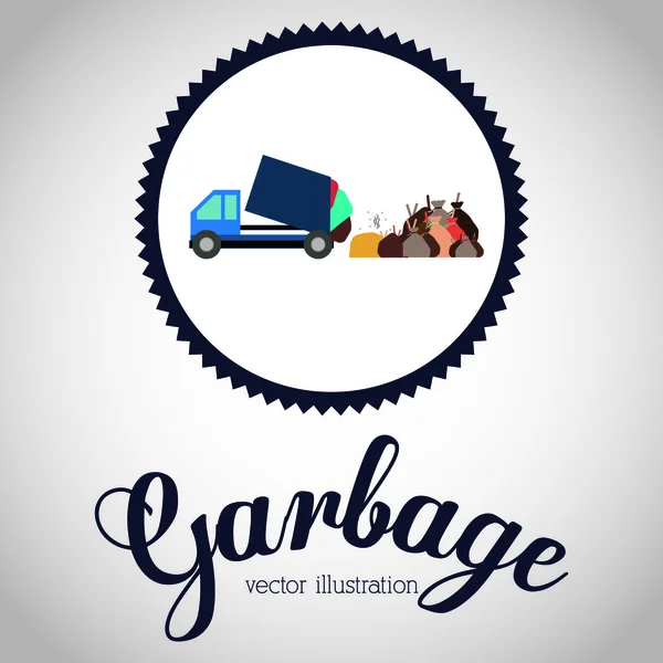 Garbage design, vector illustration. — Stock Vector