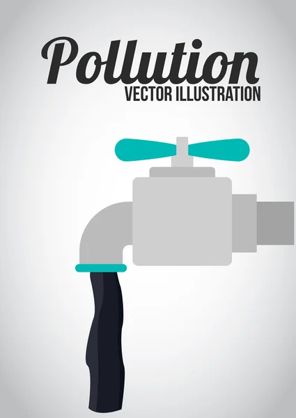 Desenho da poluição, ilustração vetorial . — Vetor de Stock