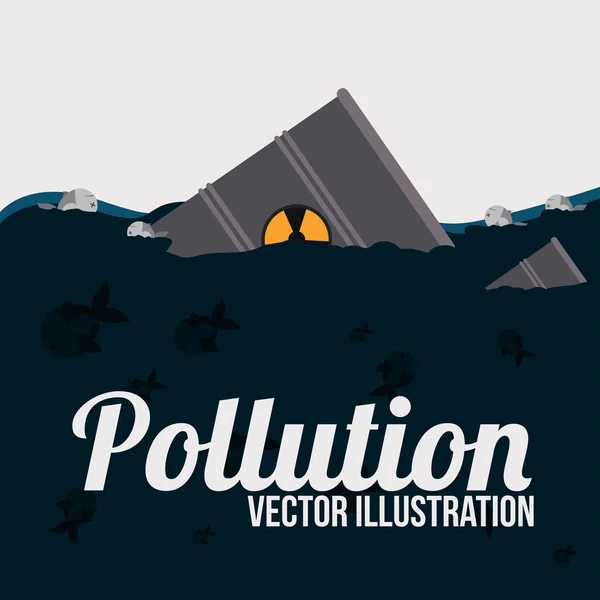 Diseño de contaminación, ilustración vectorial . — Vector de stock